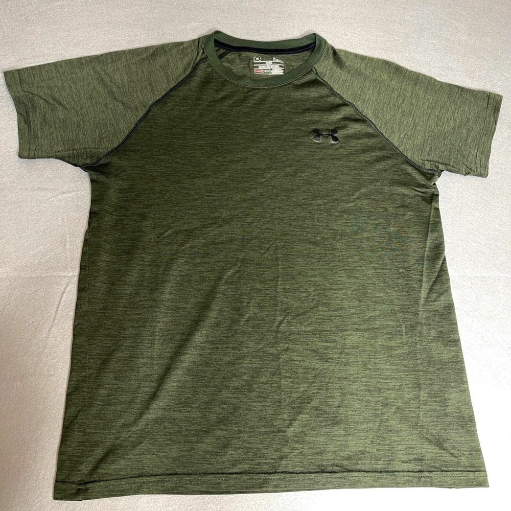 Under Armour‎ Heat Gear Loose Mens Short Sleeve Shirt Green